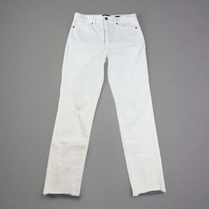 Banana Republic Jeans Women's Size 27 White High Rise Slim Premium Denim